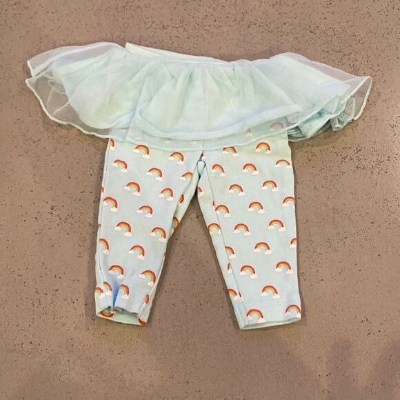 Carters rainbow print leggings with tutu 3M - Picture 1 of 3